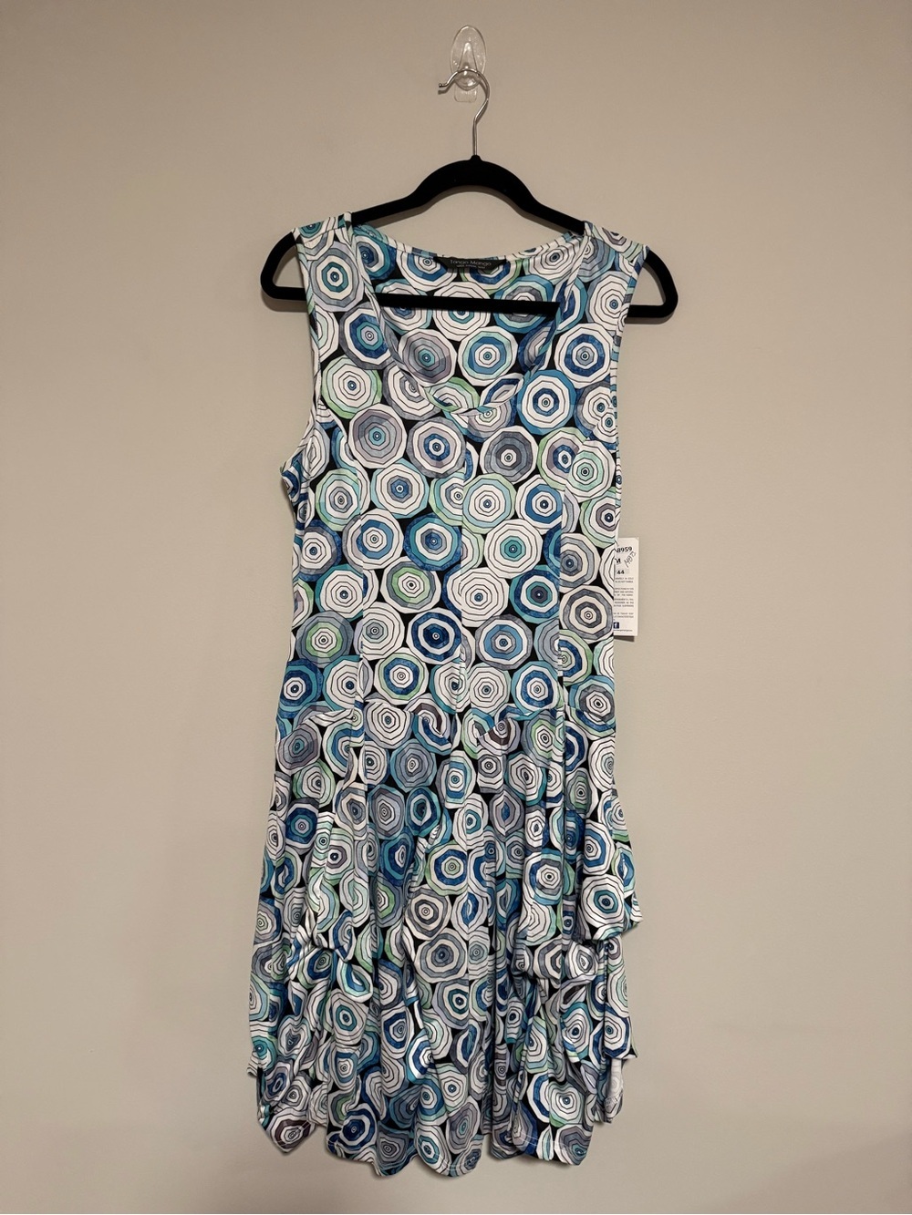 Tango Mango Sleeveless Circle Print Bubble Dress Size Medium NWT Resort Cruise